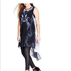Abstract mirrored tunic